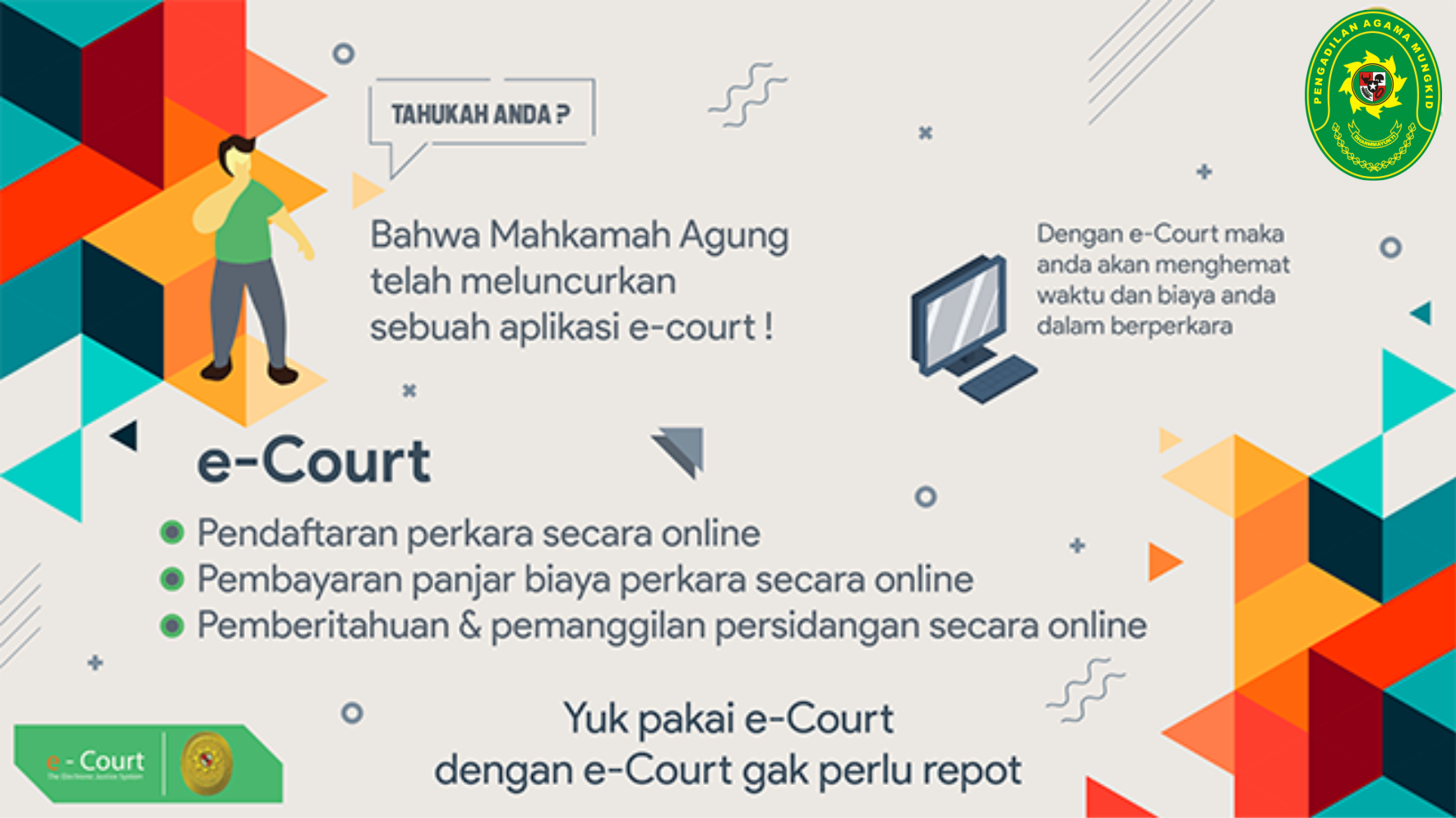 Layanan Persidangan Secara Online ( E-Court )